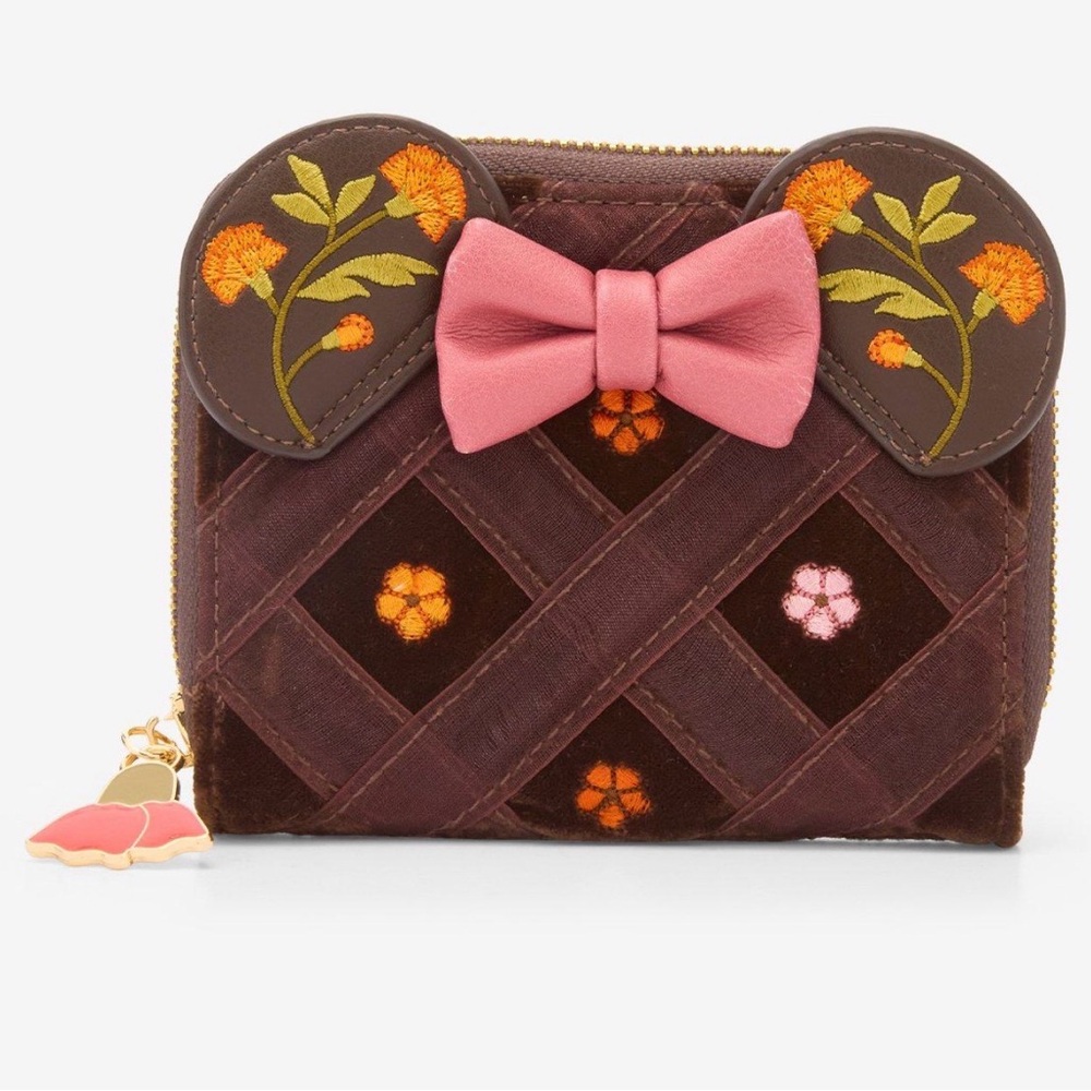 Loungefly Disney Minnie Mouse Velvet Floral Ears Wallett